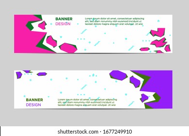 Abstract vector design of geometric banner. Design leaflets, banners, brochures, and cards with cliff elements.