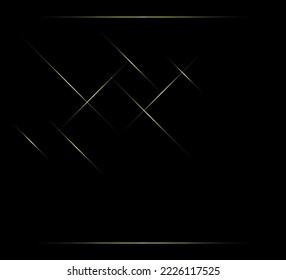 abstract vector design with glowing gold lines