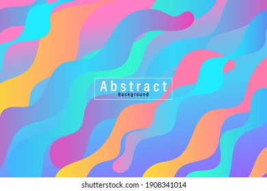 Abstract vector design gradient colourful background. Dynamic shape composition. Glowing wave. Vector template design. Eps10 
