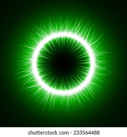 abstract vector design of green energy ring.(magic portal)