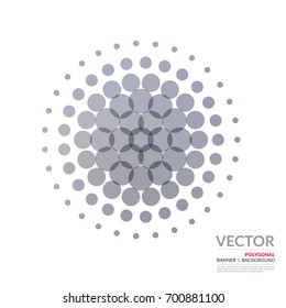 Abstract vector design grey round elements for graphic template