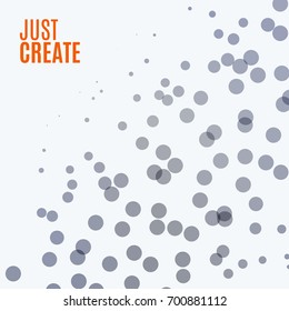 Abstract vector design grey round elements for graphic template