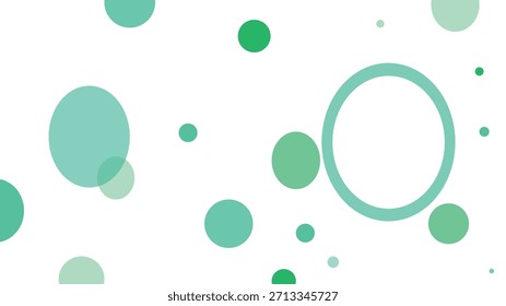 Abstract vector design illustration of green Easter eggs and blue circles with light bubbles