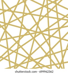 Abstract vector design with intersecting lines in gold