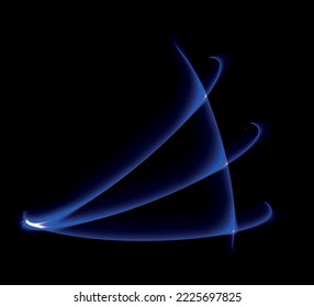 abstract vector design with intersecting neon curves