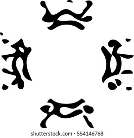 Abstract vector design isolated on a white background.