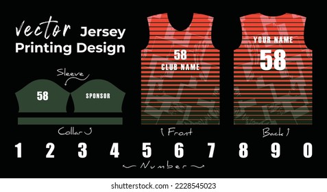 Diseño de vector abstracto para impresión jersey, patrón de fondo para jersey de equipo deportivo