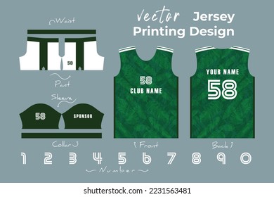 Diseño de vector abstracto para impresión jersey, patrón de fondo para jersey de equipo deportivo