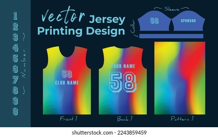 Diseño de vector abstracto para impresión jersey, patrón de fondo para jersey de equipo deportivo
