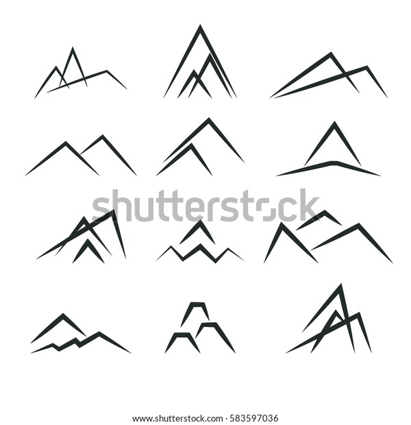 Abstract Vector Design Mountain Line Pattern Stock Vector (Royalty Free ...