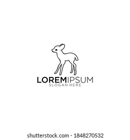 Abstract vector design for mouse deer logo