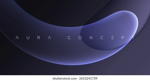 Design de vetor abstrato com sobreposição de brilho translúcido formas roxas criando movimento fluido. Ótimo para marcas elegantes, modelos digitais e composições modernas premium.