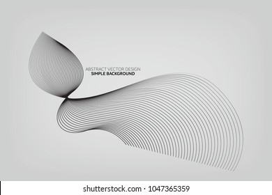 Abstract Vector Design, Plain Background Design, Writing Area, Black and White