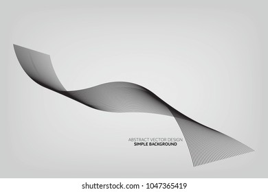 Abstract Vector Design, Plain Background Design, Writing Area, Black and White