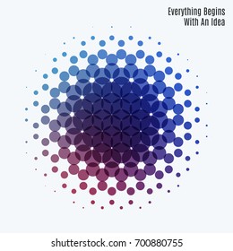 Abstract vector design round elements for graphic template
