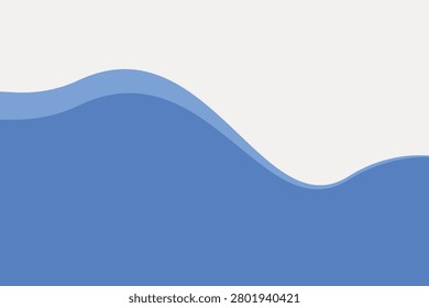 Abstract vector design with smooth blue and white wavy lines, creating a serene and modern aesthetic. Ideal for backgrounds or presentations.