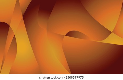 An abstract vector design with smooth, flowing shapes in shades of orange and yellow creates a warm, gradient-like effect. Ideal for digital graphics or backgrounds, blend of colors give dynamic feel