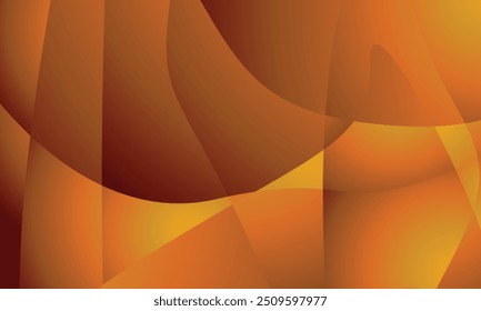 An abstract vector design with smooth, flowing shapes in shades of orange and yellow creates a warm, gradient-like effect. Ideal for digital graphics or backgrounds, blend of colors give dynamic feel