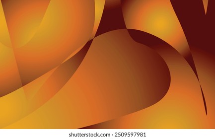 Un diseño de Vector abstracto con Formas suaves y fluidas en tonos de naranja y amarillo crea un efecto cálido y degradado. Ideal para gráficos digitales o fondos, la mezcla de colores da una sensación dinámica