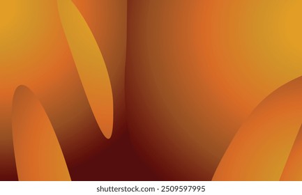 An abstract vector design with smooth, flowing shapes in shades of orange and yellow creates a warm, gradient-like effect. Ideal for digital graphics or backgrounds, blend of colors give dynamic feel
