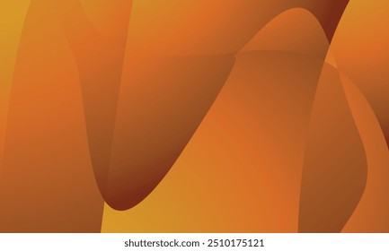 An abstract vector design with smooth, flowing shapes in shades of orange and yellow creates a warm, gradient-like effect. Ideal for digital graphics or backgrounds, blend of colors give dynamic feel