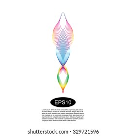 Abstract vector design of strip line. Colorful and gorgeous. Isolate on white background.