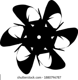 Abstraktes Vektordesign mit Sonnenzungenform