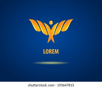 Abstract Vector Design Template. Creative People Concept Icon