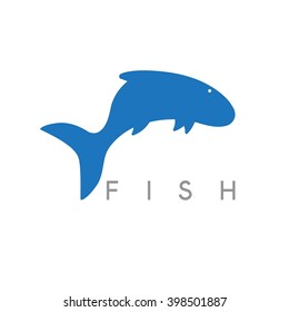 abstract vector design template of jumping fish