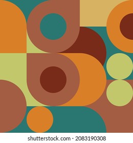 Abstract vector design template in Scandinavian style for web banner, corporate identity, business presentation, fabric print, wallpaper. Minimalistic geometric poster with simple shape and figure.