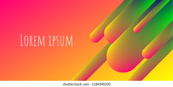 abstract vector design template. trendy gradient shapes composition