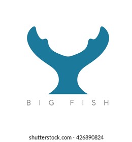 abstract vector design template of whale tail