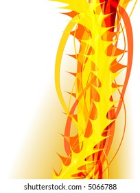Abstract vector design of a thorny twine