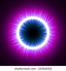 abstract vector design of two colored energy ring.(magic portal)