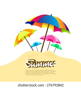 Abstract Vector design umbrella, Summer for Cover, Brochure, Flyer, Poster, website