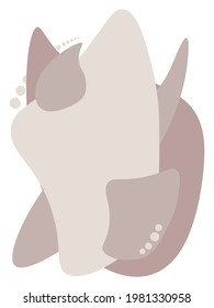Abstract vector design. Waves. Beige, brown, muted tone, pastel color. White background. 3:4 ratio. 36 x 48 inches. 2592 x 3456 pixels. Poster or card, notebook cover.