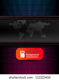 abstract vector design with world map eps10