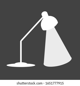 Abstract Vector Desk Lamp And Lighting On Dark Grey Background