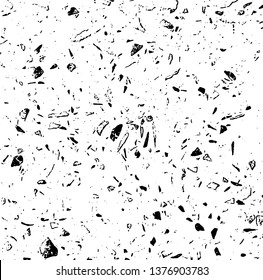 Abstract vector detaliled background. Grunge terrazzo texture. Overlay it over any design to create grungy effect. For posters, banners, retro and urban designs.