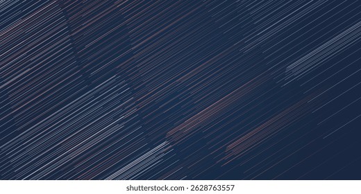 Abstract vector with diagonal wavy lines on a dark background. Lines shift from white to warm orange-brown, then back to white, creating a flowing and rhythmic visual transition.