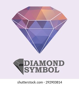 Abstract vector diamond symbol
