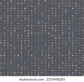 Abstract vector digital background on a transparent background. Light flashing dots gold png in motion. Background in the style of a matrix or digital board png.