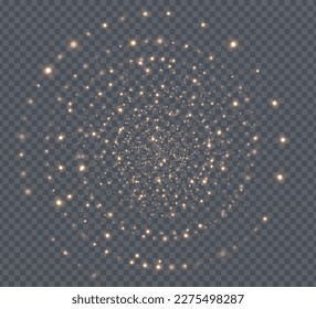 Abstract vector digital background on a transparent background. Light flashing dots gold png in motion. Background in the style of a matrix or digital board png.