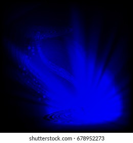 abstract vector digital blue hi-tech circle background