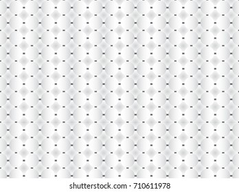Abstract vector digital circle pixel mosaic, white and black color, gray scale seamless pattern background
