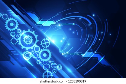 Abstract vector digital system technology concept. background illustration