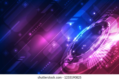 Abstract vector digital system technology concept. background illustration