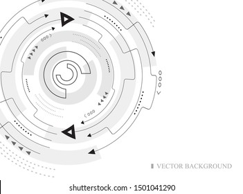 abstract vector digital technology display white background.