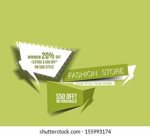 Abstract Vector Discount Banner Design template 