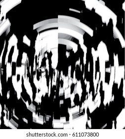 Abstract vector distressed black and white background.